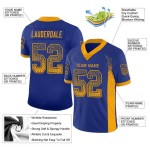 Maillot de football Drift Royal Gold-Navy Mesh Fashion Custom Maillot de football Drift Royal Gold-Navy Mesh Fashion Custom