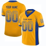 Maillot de football en maille dorée Drift Royal-White, personnalisé Maillot de football en maille dorée Drift Royal-White, personnalisé