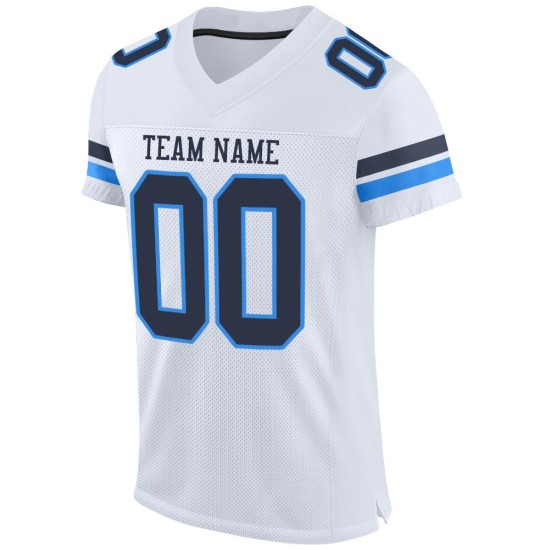 Maillot Blanc Mesh Personnalisé Bleu Marine-Poudre Authentique Football Bleu Maillot Blanc Mesh Personnalisé Bleu Marine-Poudre Authentique Football Bleu
