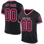 Maillot de football personnalisé authentique rétro noir marron-blanc Maillot de football personnalisé authentique rétro noir marron-blanc