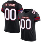 Maillot de football noir, blanc et rouge, maille personnalisée, authentique Maillot de football noir, blanc et rouge, maille personnalisée, authentique