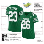 Maillot de football authentique blanc-gris personnalisé en maille verte Kelly Maillot de football authentique blanc-gris personnalisé en maille verte Kelly