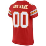 Maillot de football personnalisé authentique en maille écarlate blanc-or Maillot de football personnalisé authentique en maille écarlate blanc-or