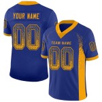 Maillot de football Drift Royal Gold-Navy Mesh Fashion Custom Maillot de football Drift Royal Gold-Navy Mesh Fashion Custom