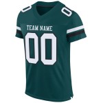 Maillot de football Midnight Custom Blanc-Noir Mesh Vert Authentique Maillot de football Midnight Custom Blanc-Noir Mesh Vert Authentique