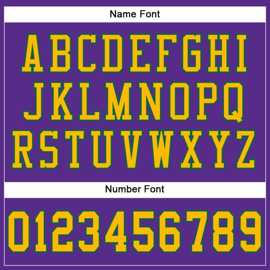 Maillot de football personnalisé violet en maille verte authentique Gold-Kelly Maillot de football personnalisé violet en maille verte authentique Gold-Kelly