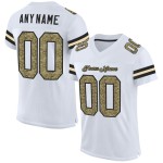 Maillot de football authentique personnalisé en maille camouflage noir et blanc Maillot de football authentique personnalisé en maille camouflage noir et blanc