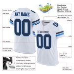 Maillot Blanc Mesh Personnalisé Bleu Marine-Poudre Authentique Football Bleu Maillot Blanc Mesh Personnalisé Bleu Marine-Poudre Authentique Football Bleu