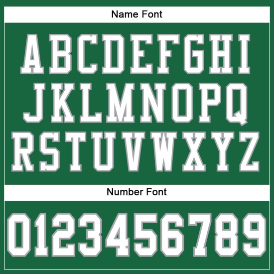 Maillot de football authentique blanc-gris personnalisé en maille verte Kelly Maillot de football authentique blanc-gris personnalisé en maille verte Kelly