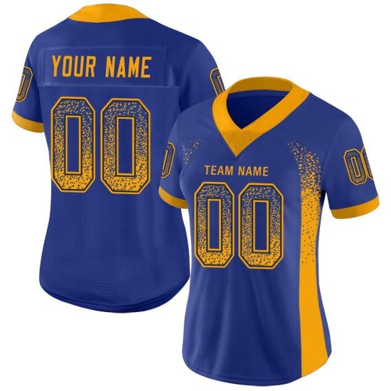 Maillot de football Drift Royal Gold-Navy Mesh Fashion Custom Maillot de football Drift Royal Gold-Navy Mesh Fashion Custom