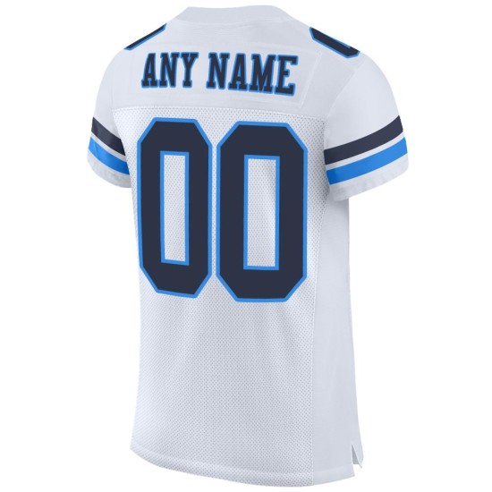 Maillot Blanc Mesh Personnalisé Bleu Marine-Poudre Authentique Football Bleu Maillot Blanc Mesh Personnalisé Bleu Marine-Poudre Authentique Football Bleu