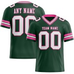 Maillot de football authentique en maille personnalisée vert, blanc et rose Maillot de football authentique en maille personnalisée vert, blanc et rose