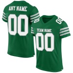 Maillot de football authentique blanc-gris personnalisé en maille verte Kelly Maillot de football authentique blanc-gris personnalisé en maille verte Kelly