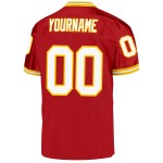 Maillot de football authentique Throwback Mesh blanc-or rouge personnalisé Maillot de football authentique Throwback Mesh blanc-or rouge personnalisé