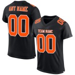 Maillot de football personnalisé authentique en maille orange-blanc noir Maillot de football personnalisé authentique en maille orange-blanc noir