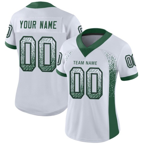 Maillot Gotham en maille personnalisé Fashion Drift Blanc Football Vert-Noir Maillot Gotham en maille personnalisé Fashion Drift Blanc Football Vert-Noir