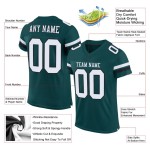 Maillot de football Midnight Custom Blanc-Noir Mesh Vert Authentique Maillot de football Midnight Custom Blanc-Noir Mesh Vert Authentique