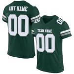 Maillot de football personnalisé vert en maille blanc-gris authentique Maillot de football personnalisé vert en maille blanc-gris authentique