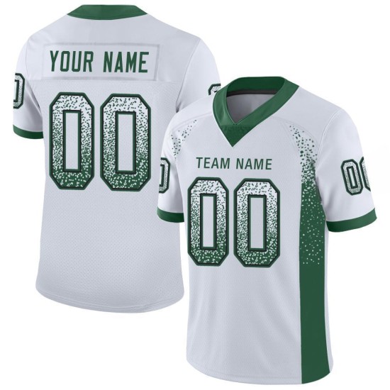 Maillot Gotham en maille personnalisé Fashion Drift Blanc Football Vert-Noir Maillot Gotham en maille personnalisé Fashion Drift Blanc Football Vert-Noir