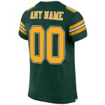 Maillot de football personnalisé en maille vert or-blanc authentique Maillot de football personnalisé en maille vert or-blanc authentique