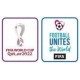 Insignes Coupe du Monde Qatar 2022 Blanc & Le Football Unifie le Monde Blanc  + €6,00 